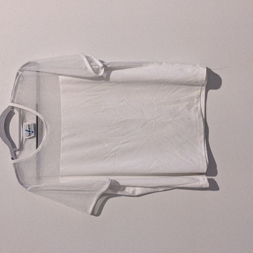 Beware! Woman's Size 2X sheer white blouse